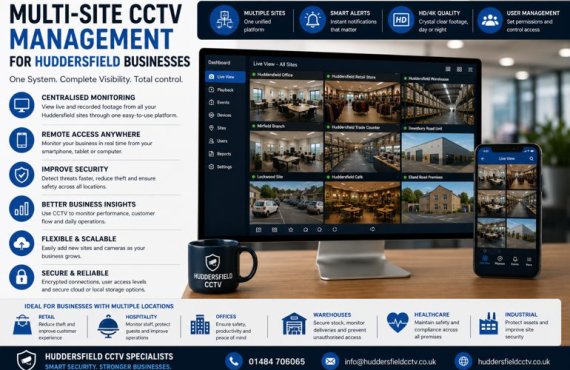 How Huddersfield Businesses Are Using Multi-Site CCTV to Improve Security and Operations