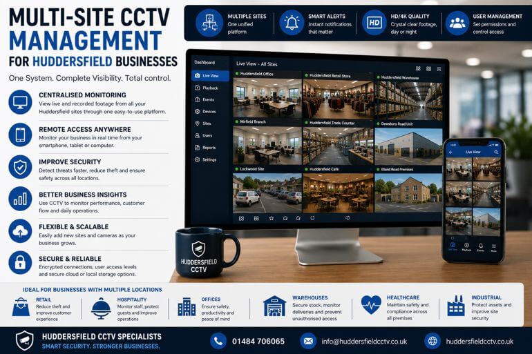 How Huddersfield Businesses Are Using Multi-Site CCTV to Improve Security and Operations